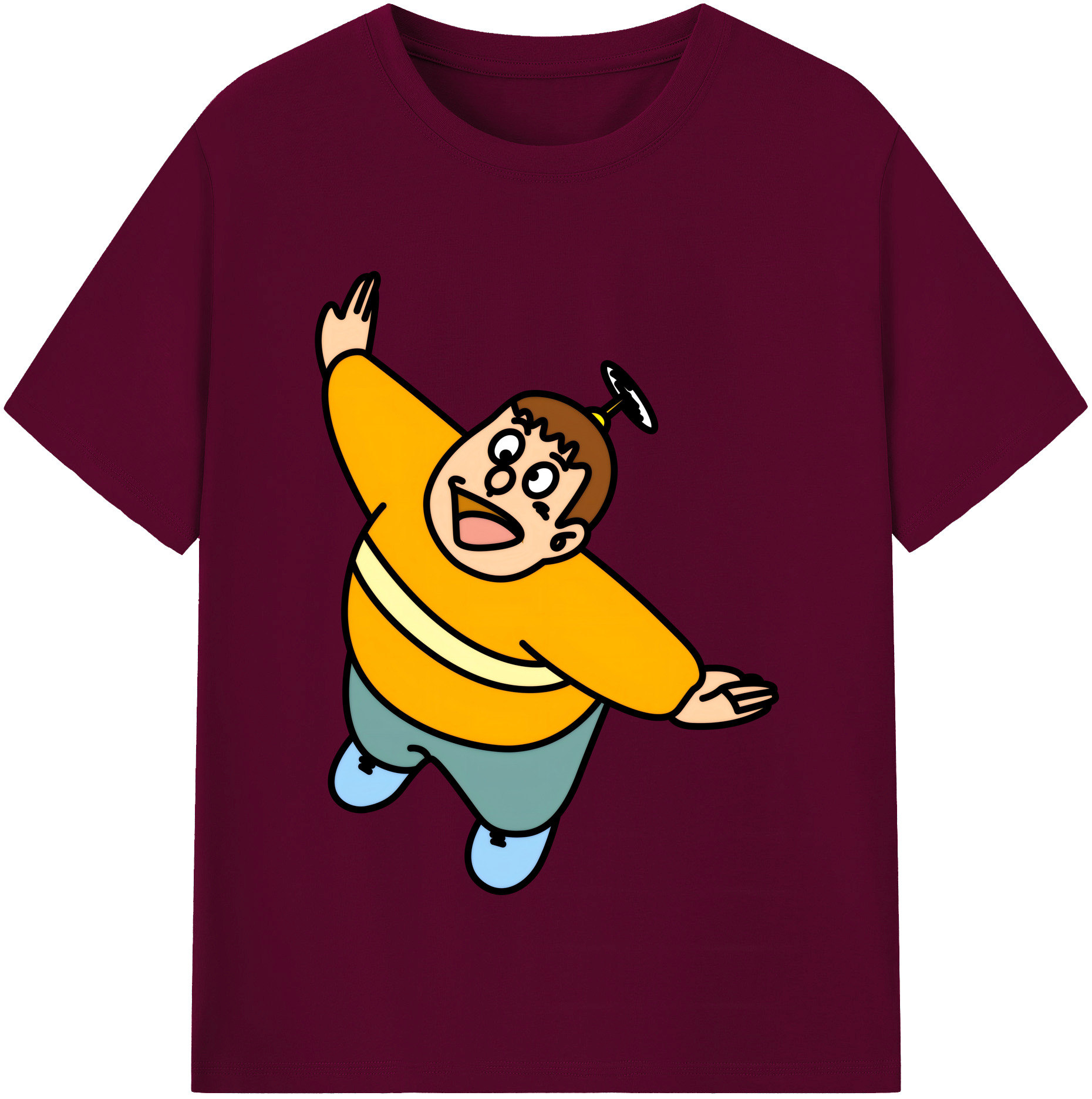 （画像用） ドラえもん 剛田武 Doraemon Gouta Takeshi レディースカジュアルプリントTシャツ（綿100％）